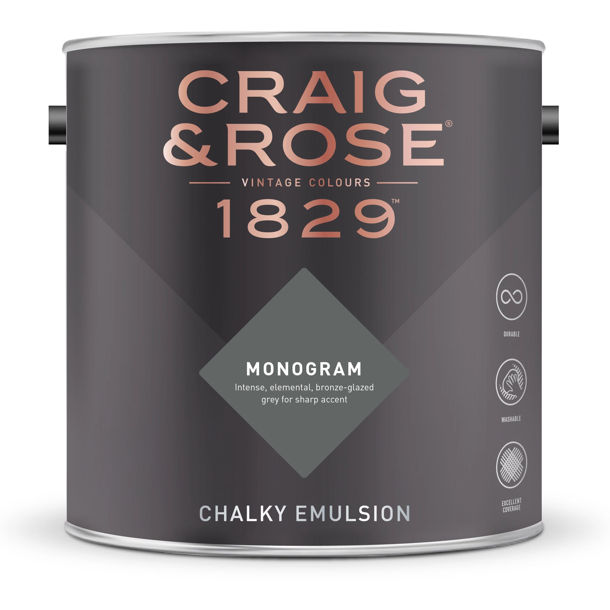 Craig & Rose 1829 Monogram Chalky Emulsion paint, 2.5L Craig & Rose 1829 Monogram Chalky Emulsion Paint, 2.5L -Trade Point Sale Shop craig rose 1829 monogram chalky emulsion paint 2 5l5036211062068 08c bq