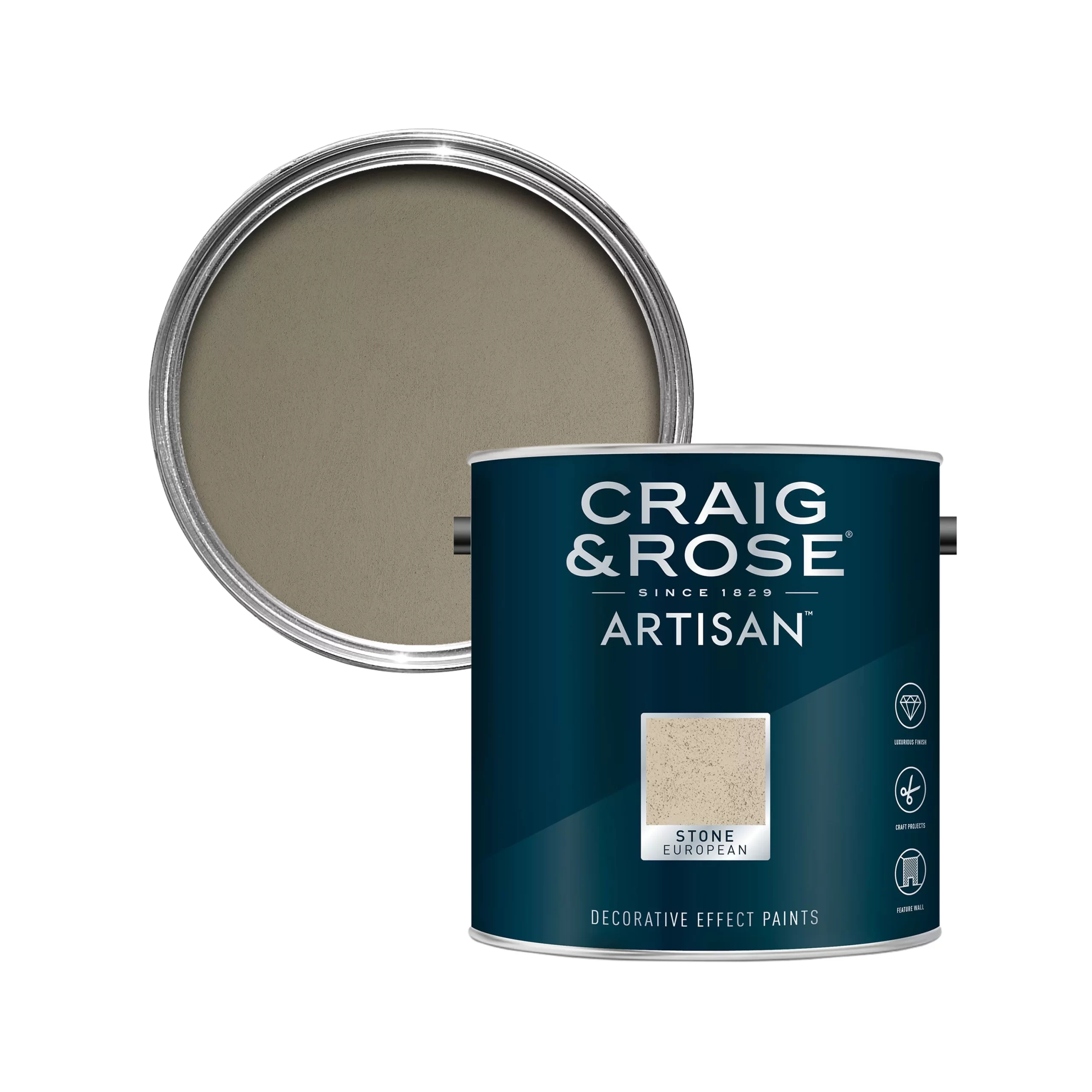 Craig & Rose Artisan European Stone Textured effect Matt Topcoat Special effect paint, 2.5L Craig & Rose Artisan European Stone Textured Effect Matt Topcoat Special Effect Paint, 2.5L -Trade Point Sale Shop craig rose artisan european stone textured effect matt topcoat special effect paint 2 5l5036211069876 02c bq scaled