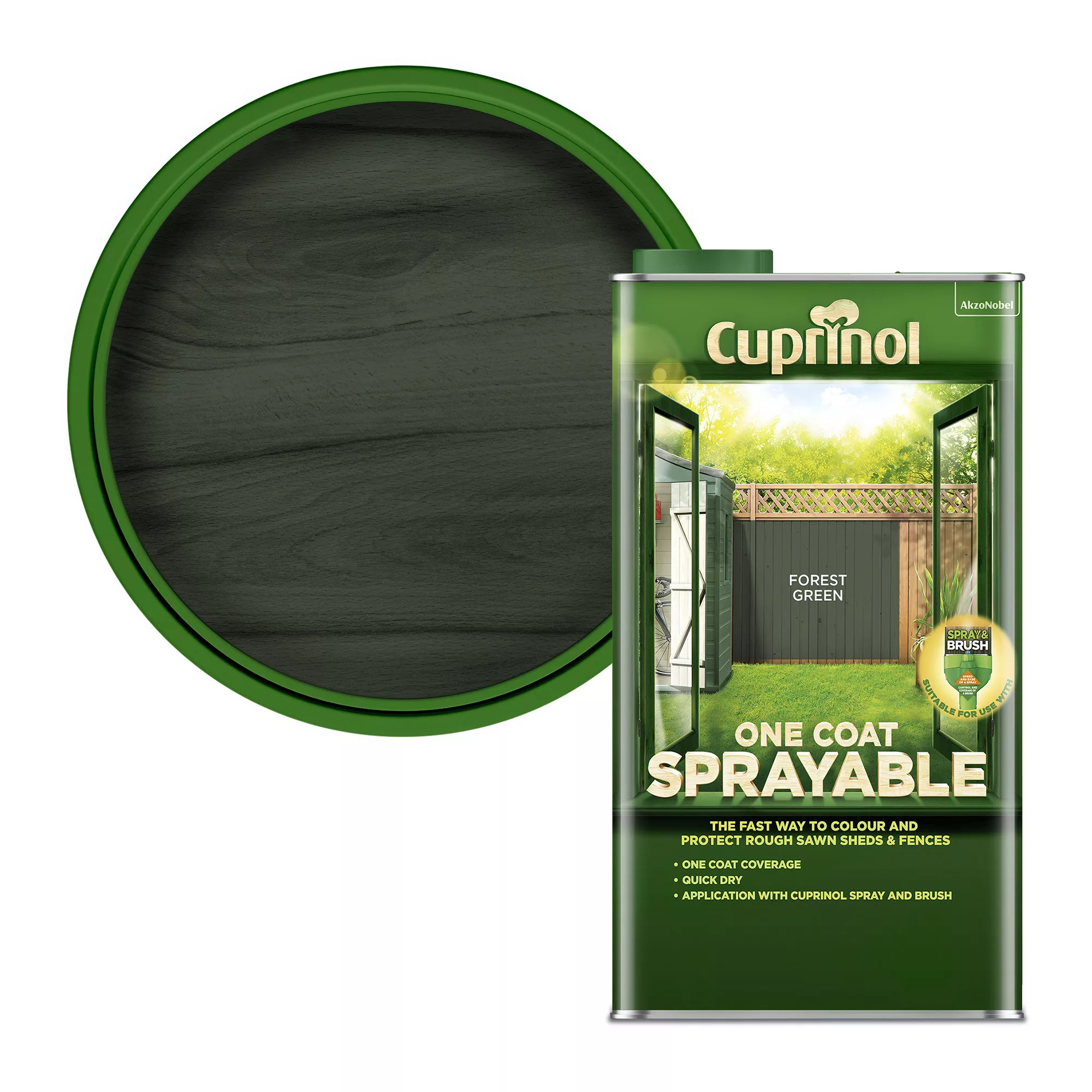 Cuprinol One coat sprayable Forest green Matt Fence & shed Treatment, 5L Cuprinol One Coat Sprayable Forest Green Matt Fence & Shed Treatment, 5L -Trade Point Sale Shop cuprinol one coat sprayable forest green matt fence shed treatment 5l5010212650929 02c bq