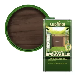 Cuprinol One Coat Sprayable Harvest Brown Matt Fence & Shed Treatment, 5L