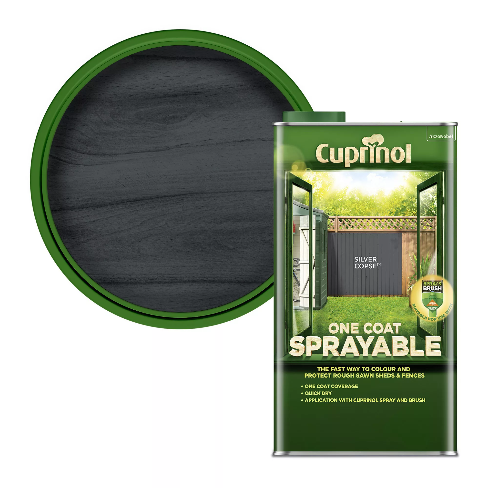 Cuprinol One coat sprayable Silver copse Matt Fence & shed Treatment, 5L Cuprinol One Coat Sprayable Silver Copse Matt Fence & Shed Treatment, 5L -Trade Point Sale Shop cuprinol one coat sprayable silver copse matt fence shed treatment 5l5010212650967 02c bq