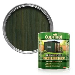 Cuprinol Ultimate Spruce Green Matt Arbours, Fencing, Gates, Sheds & Summerhouses Preserver, 4L