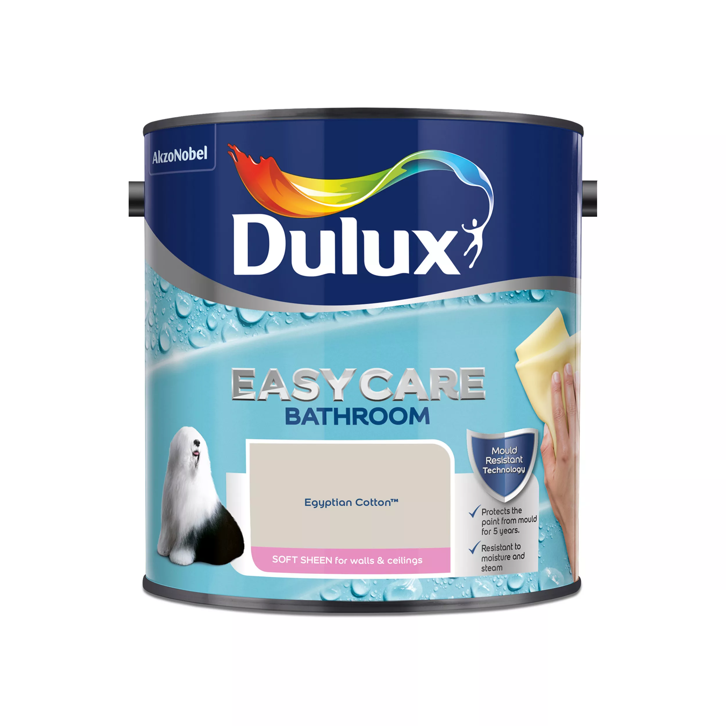 Dulux Easycare Bathroom Egyptian cotton Soft sheen Emulsion paint, 2.5L Dulux Easycare Bathroom Egyptian Cotton Soft Sheen Emulsion Paint, 2.5L -Trade Point Sale Shop dulux easycare bathroom egyptian cotton soft sheen emulsion paint 2 5l5010212573488 08c bq