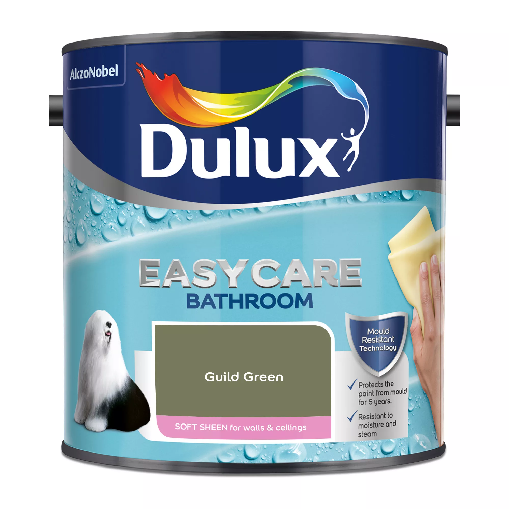 Dulux Easycare Bathroom Guild Green Soft sheen Wall paint, 2.5L Dulux Easycare Bathroom Guild Green Soft Sheen Wall Paint, 2.5L -Trade Point Sale Shop dulux easycare bathroom guild green soft sheen wall paint 2 5l5010212668641 08c bq