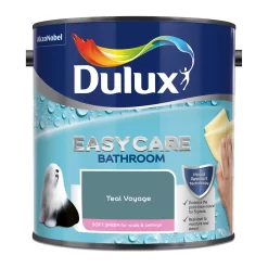 Dulux Easycare Bathroom Teal Voyage Soft Sheen Wall Paint, 2.5L -Trade Point Sale Shop dulux easycare bathroom teal voyage soft sheen wall paint 2 5l5010212668603 08c bq