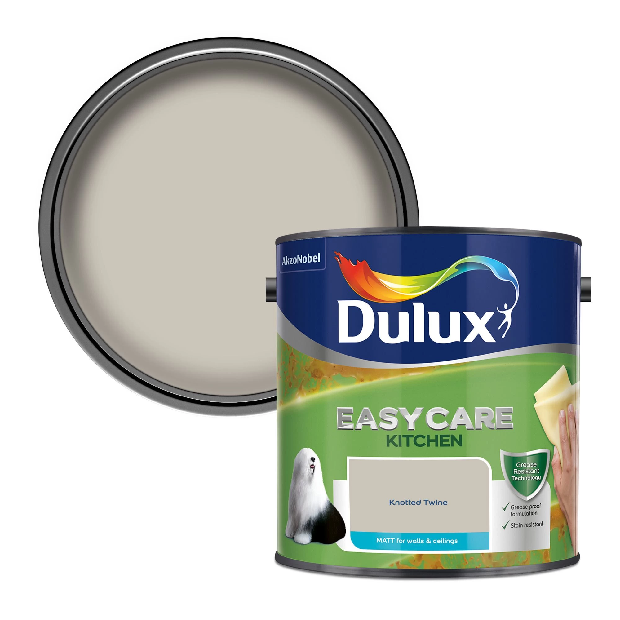 Dulux Easycare Kitchen Knotted Twine Matt Wall paint, 2.5L Dulux Easycare Kitchen Knotted Twine Matt Wall Paint, 2.5L -Trade Point Sale Shop dulux easycare kitchen knotted twine matt wall paint 2 5l5010212668368 02c bq