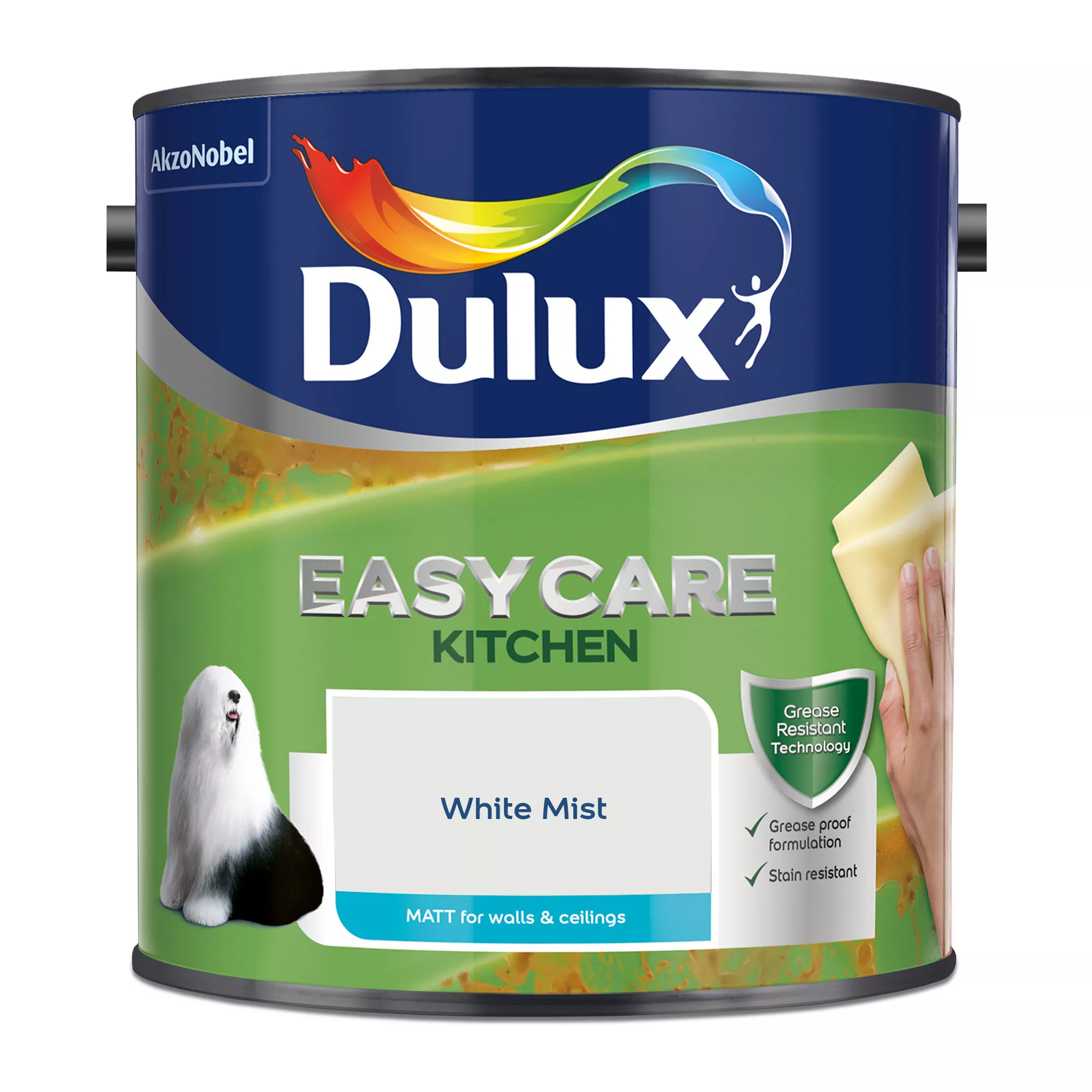 Dulux Easycare Kitchen White Mist Matt Wall paint, 2.5L Dulux Easycare Kitchen White Mist Matt Wall Paint, 2.5L -Trade Point Sale Shop dulux easycare kitchen white mist matt wall paint 2 5l5010212668375 08c bq