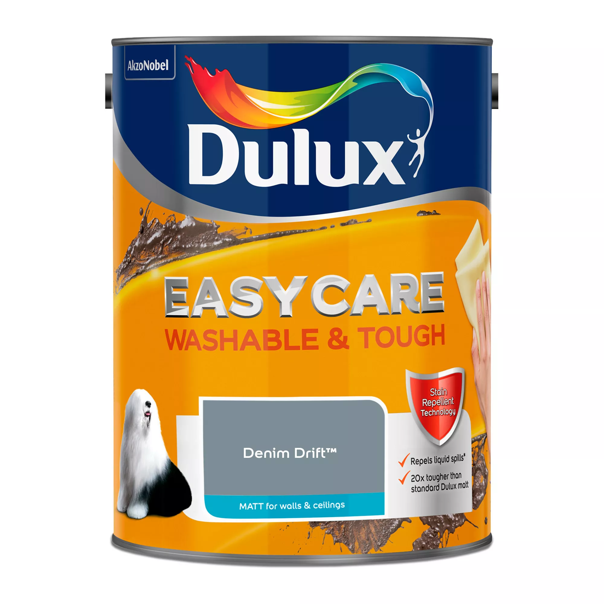 Dulux Easycare Washable & Tough Denim Drift Matt Wall paint, 5L Dulux Easycare Washable & Tough Denim Drift Matt Wall Paint, 5L -Trade Point Sale Shop dulux easycare washable tough denim drift matt wall paint 5l5010212659441 08c bq