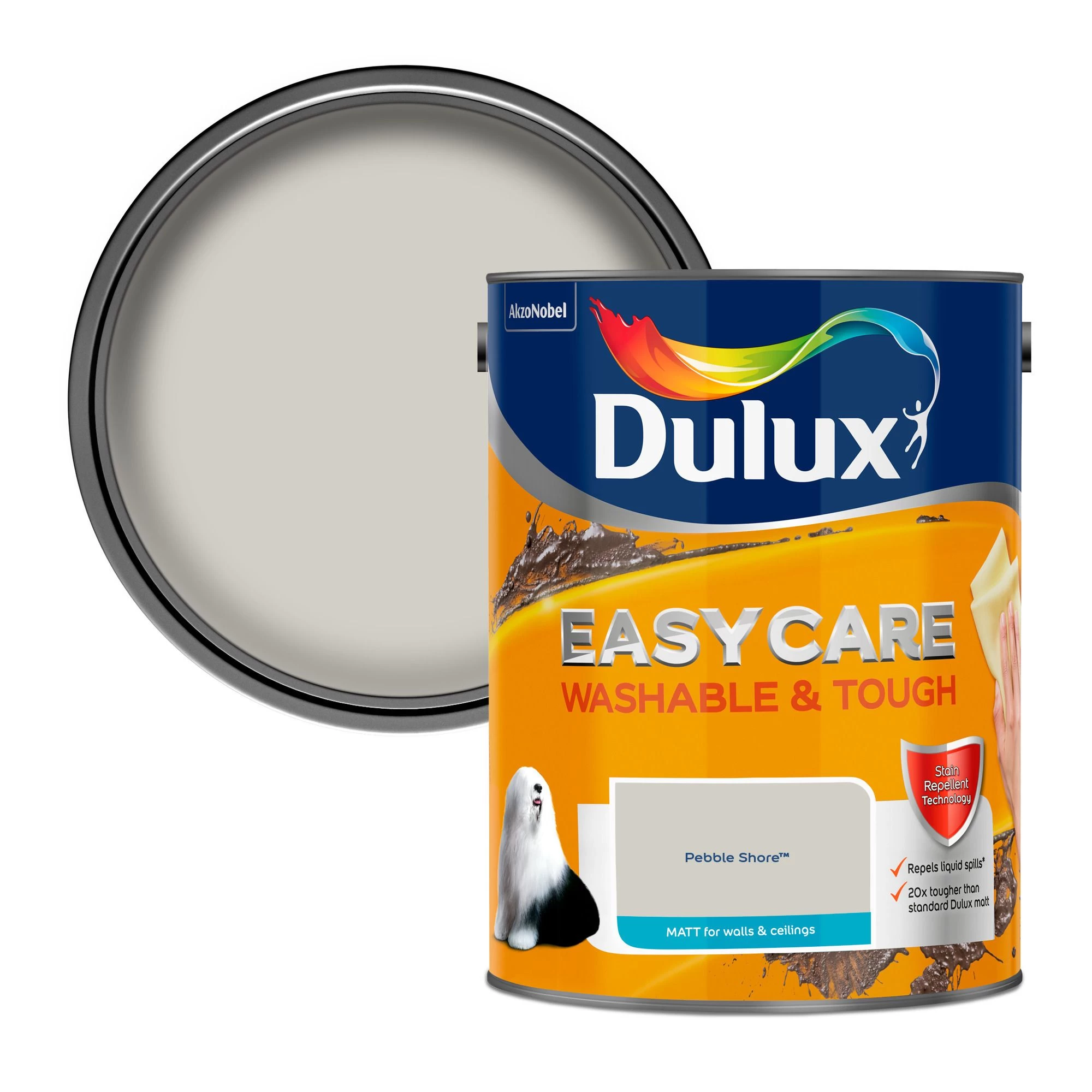 Dulux Easycare Washable & Tough Pebble Shore Matt Wall paint, 5L Dulux Easycare Washable & Tough Pebble Shore Matt Wall Paint, 5L -Trade Point Sale Shop dulux easycare washable tough pebble shore matt wall paint 5l5010212659458 02c bq