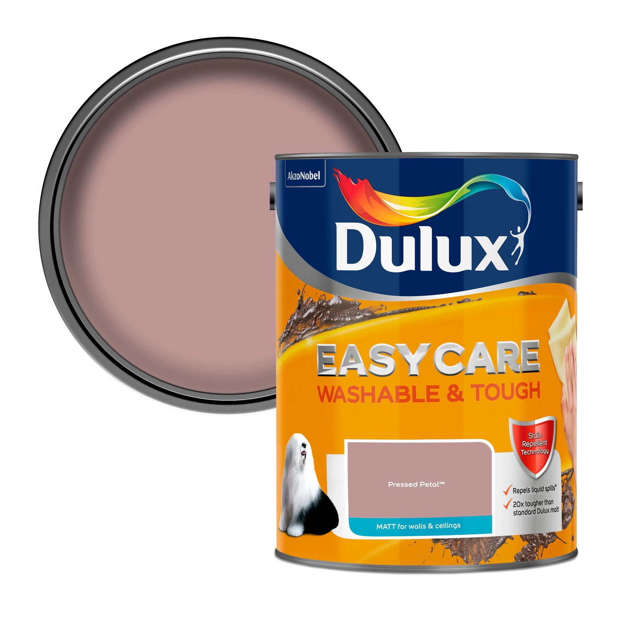 Dulux Easycare Washable & Tough Pressed Petal Matt Wall paint, 5L Dulux Easycare Washable & Tough Pressed Petal Matt Wall Paint, 5L -Trade Point Sale Shop dulux easycare washable tough pressed petal matt wall paint 5l5010212668283 02c bq