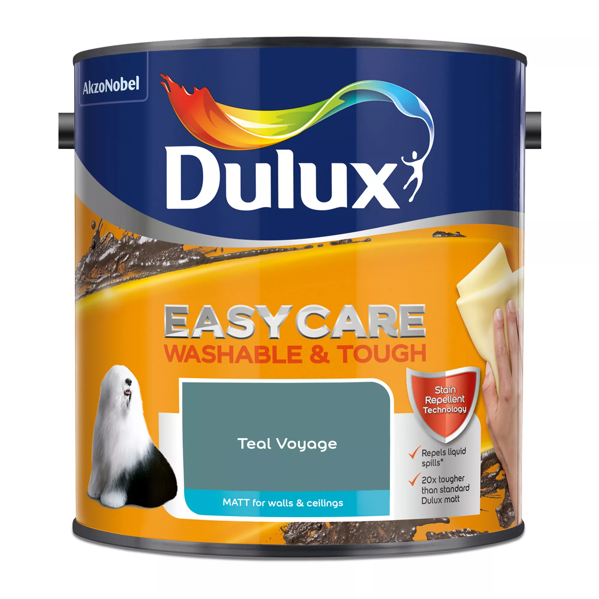 Dulux Easycare Washable & Tough Teal Voyage Matt Wall paint, 2.5L Dulux Easycare Washable & Tough Teal Voyage Matt Wall Paint, 2.5L -Trade Point Sale Shop dulux easycare washable tough teal voyage matt wall paint 2 5l5010212658550 08c bq