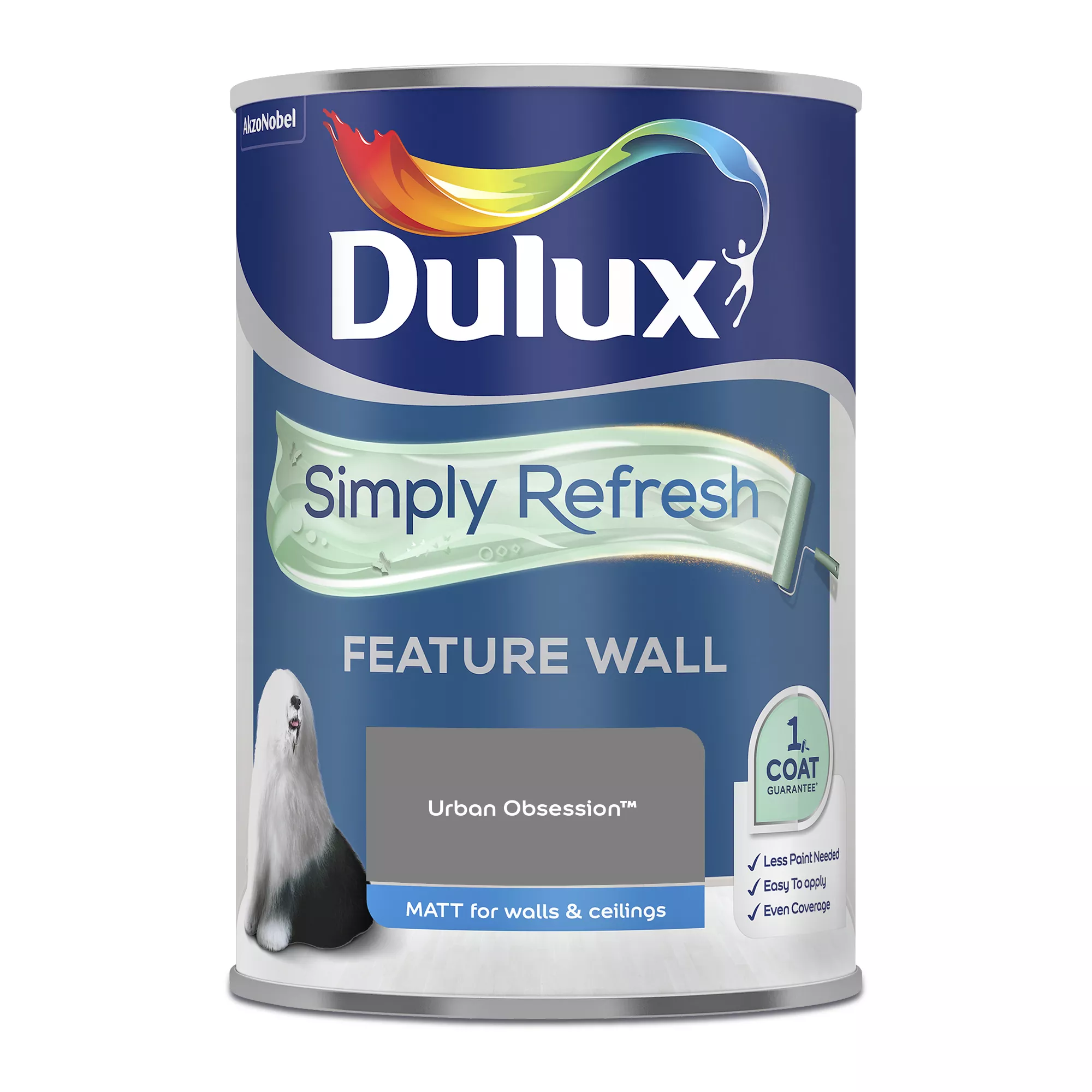 Dulux One coat Urban obsession Matt Emulsion paint, 1.25L Dulux One Coat Urban Obsession Matt Emulsion Paint, 1.25L -Trade Point Sale Shop dulux one coat urban obsession matt emulsion paint 1 25l5010212659694 08c