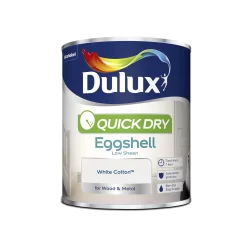 Trade Point Sale Shop -Trade Point Sale Shop dulux quick dry white cotton eggshell metal wood paint 750ml5010212651278 08c bq 1