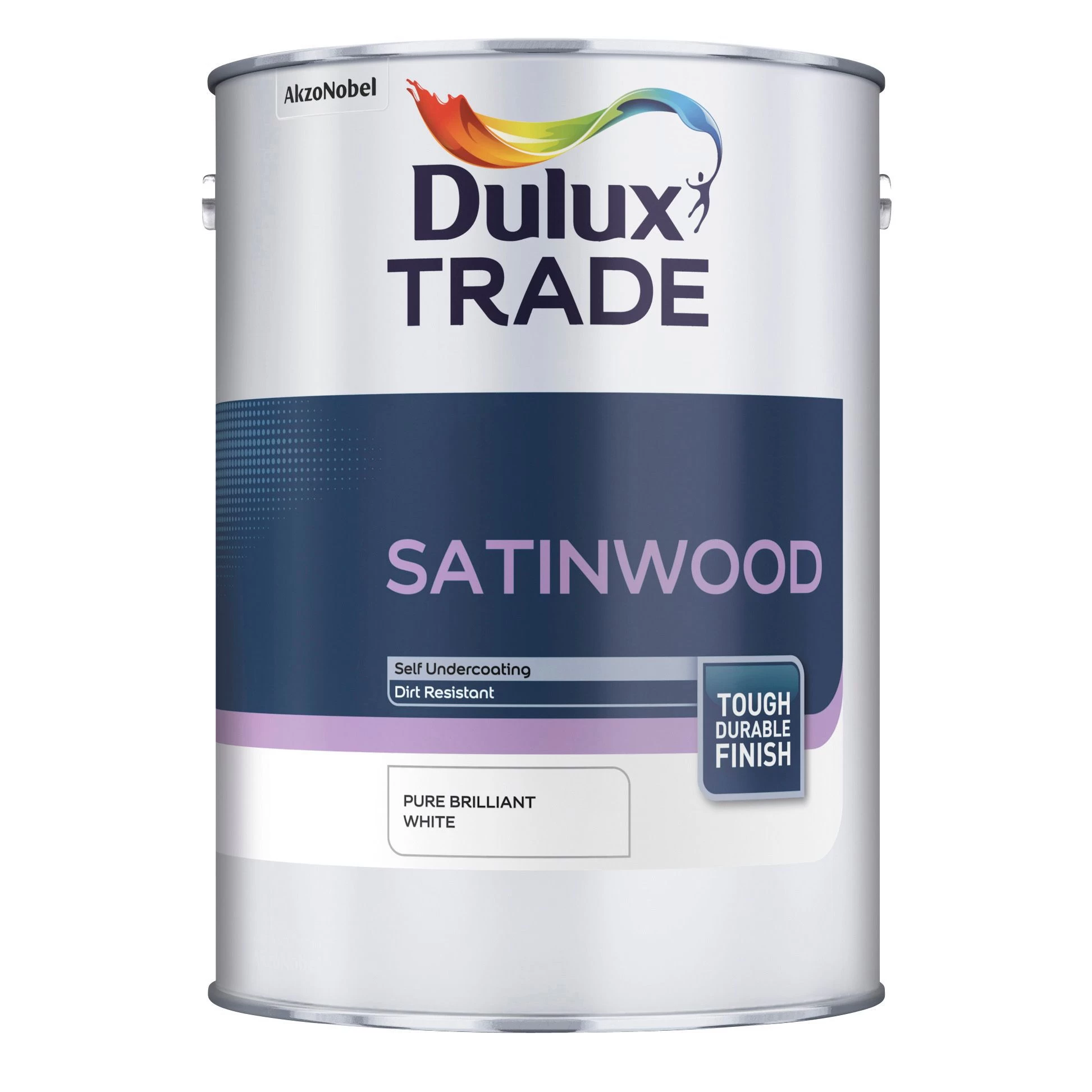 Dulux Trade Brilliant white Satinwood Multi-surface paint, 5L Dulux Trade Brilliant White Satinwood Multi-surface Paint, 5L -Trade Point Sale Shop dulux trade brilliant white satinwood multi surface paint 5l5010212570982 08c bq