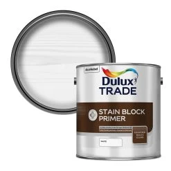Dulux Trade Plus White Wall & Ceiling Matt Stain Block Primer, 2.5L