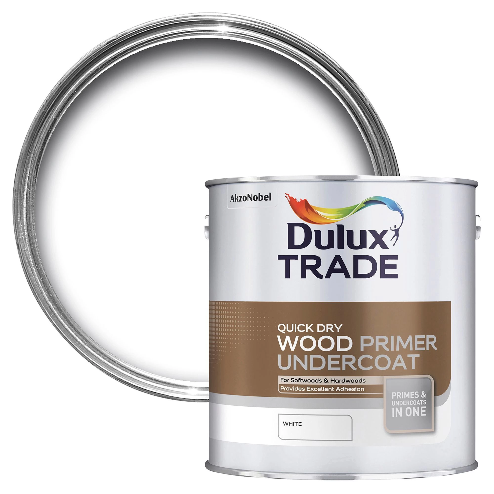 Dulux Trade White Wood Primer & undercoat, 2.5L Dulux Trade White Wood Primer & Undercoat, 2.5L -Trade Point Sale Shop dulux trade white wood primer undercoat 2 5l5010212105924 02c bq
