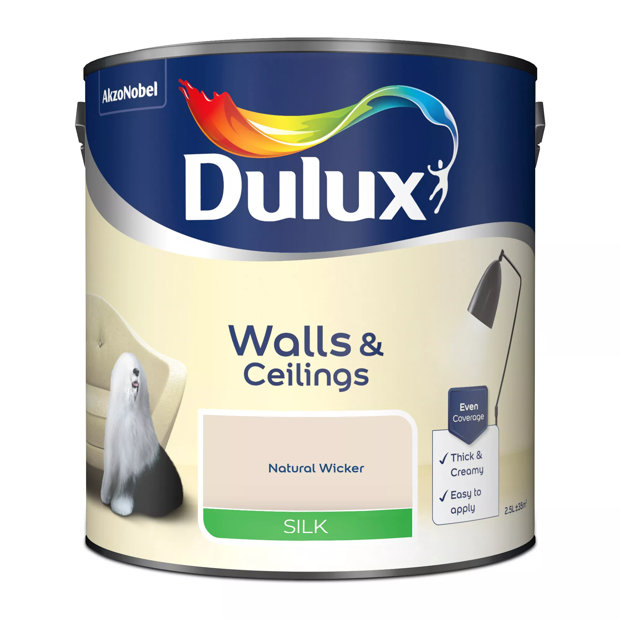 Dulux Walls & ceilings Natural wicker Silk Emulsion paint, 2.5L Dulux Walls & Ceilings Natural Wicker Silk Emulsion Paint, 2.5L -Trade Point Sale Shop dulux walls ceilings natural wicker silk emulsion paint 2 5l5010212446720 08c bq