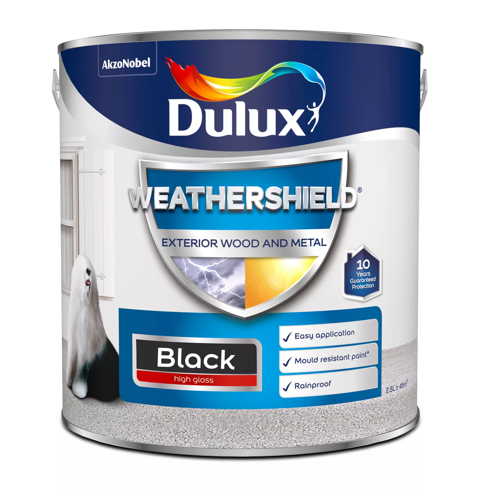 Dulux Weathershield Black Gloss Exterior Metal & wood paint, 2.5L Dulux Weathershield Black Gloss Exterior Metal & Wood Paint, 2.5L -Trade Point Sale Shop dulux weathershield black gloss exterior metal wood paint 2 5l5010212431146 08c bq