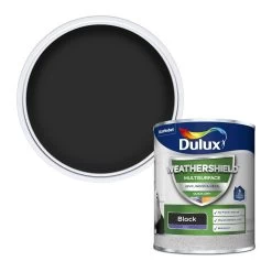 Dulux Weathershield Black Satinwood Multi-surface Paint, 750ml