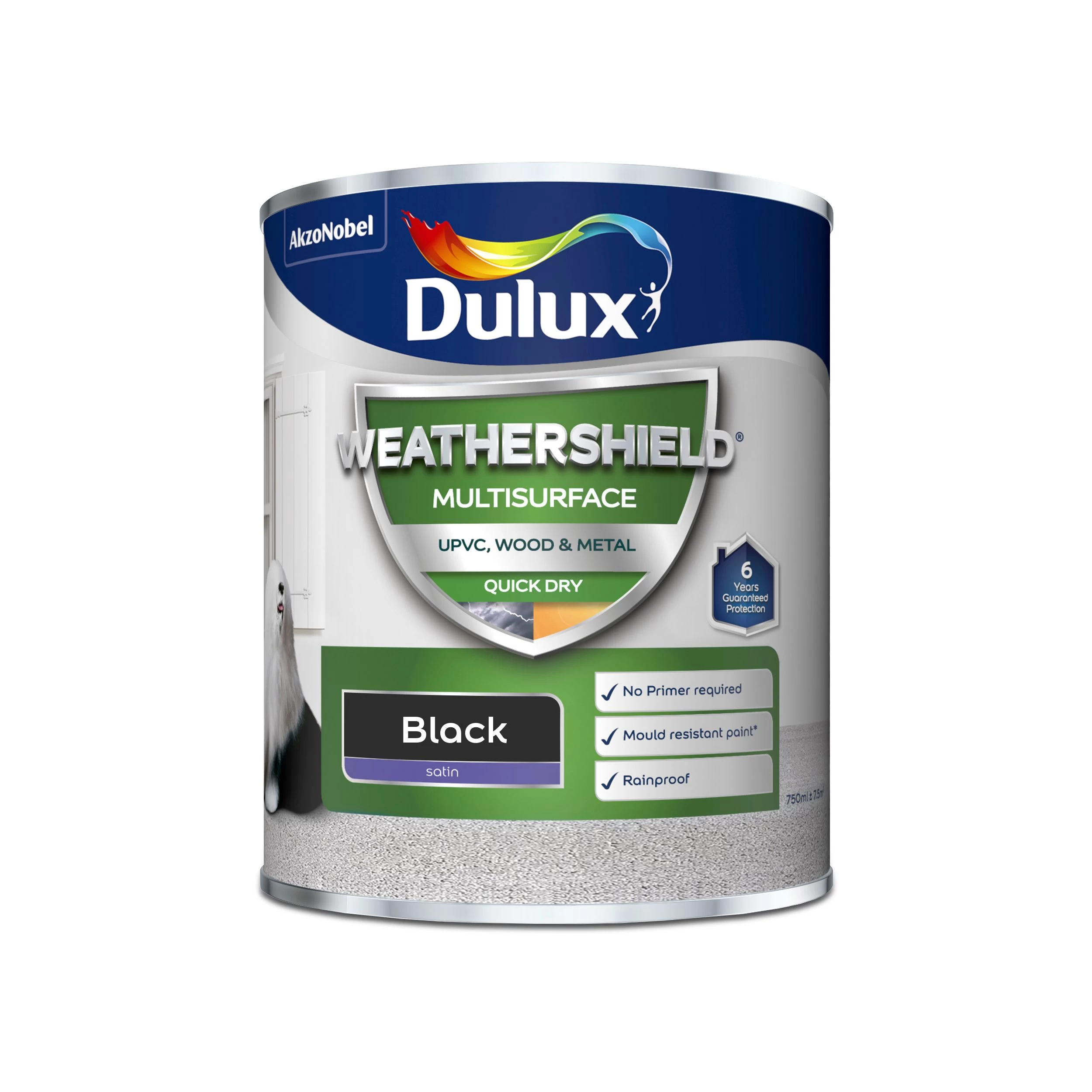 Dulux Weathershield Black Satinwood Multi-surface paint, 750ml Dulux Weathershield Black Satinwood Multi-surface Paint, 750ml -Trade Point Sale Shop dulux weathershield black satinwood multi surface paint 750ml5010212617120 08c bq