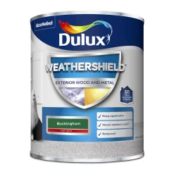 Dulux Weathershield Buckingham Green Gloss Exterior Metal & Wood Paint, 750ml -Trade Point Sale Shop dulux weathershield buckingham green gloss exterior metal wood paint 750ml5010212431153 08c bq