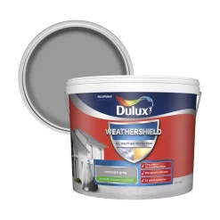 Dulux Weathershield Concrete Grey Smooth Matt Masonry Paint, 10L