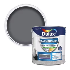 Dulux Weathershield Gallant Grey Satinwood Exterior Metal & Wood Paint, 2.5L