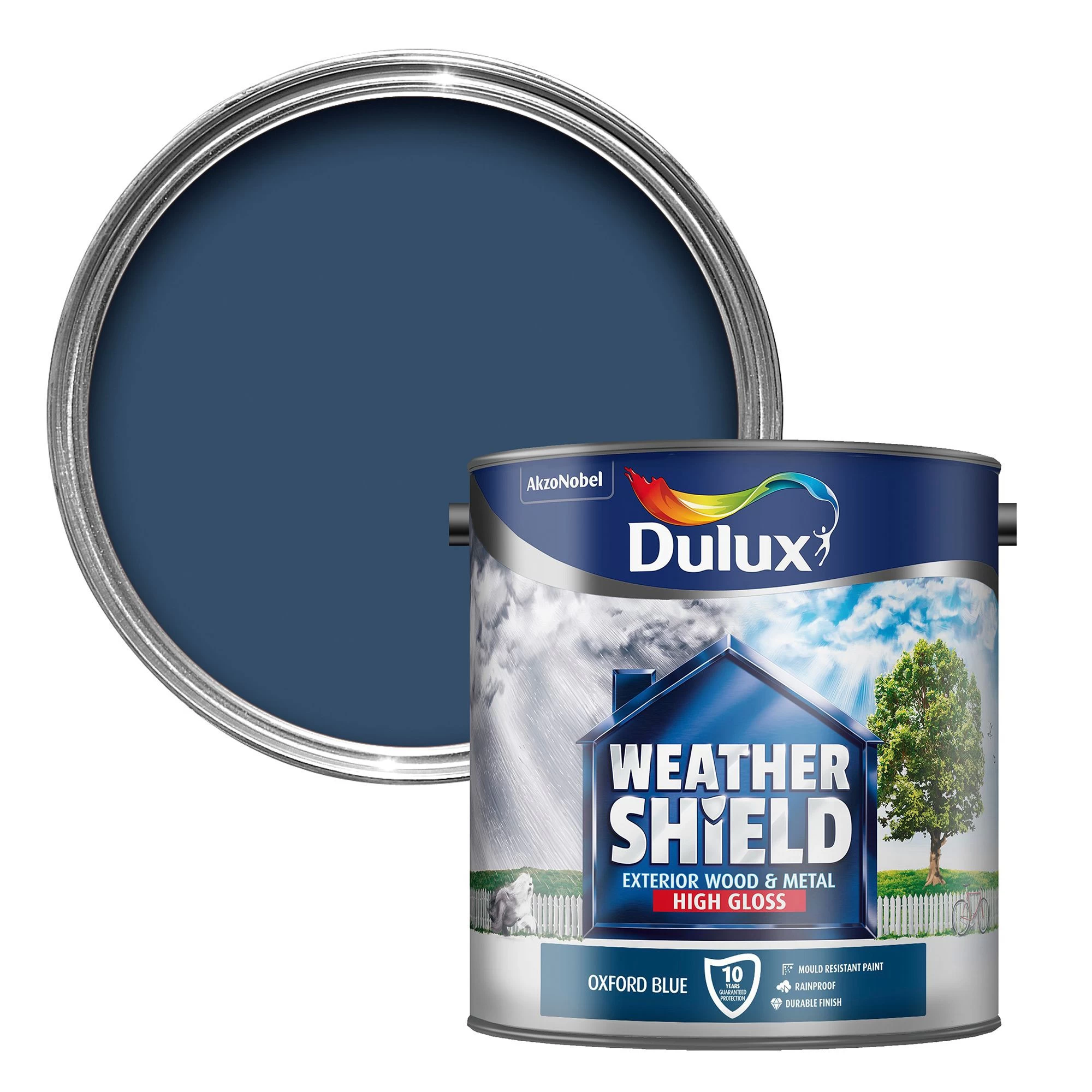 Dulux Weathershield Oxford blue Gloss Exterior Metal & wood paint, 2.5L Dulux Weathershield Oxford Blue Gloss Exterior Metal & Wood Paint, 2.5L -Trade Point Sale Shop dulux weathershield oxford blue gloss exterior metal wood paint 2 5l5010212431276 02c bq
