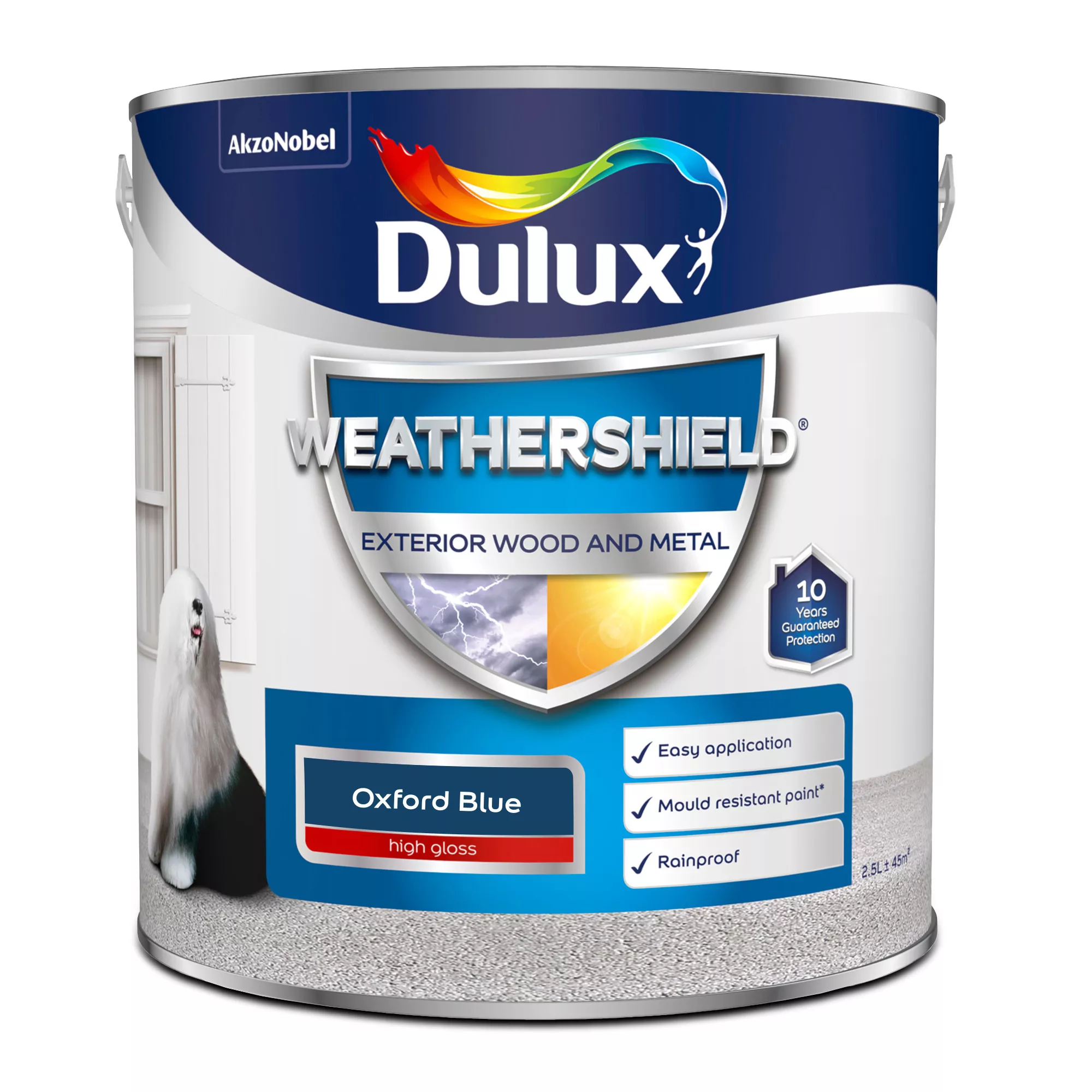 Dulux Weathershield Oxford blue Gloss Exterior Metal & wood paint, 2.5L Dulux Weathershield Oxford Blue Gloss Exterior Metal & Wood Paint, 2.5L -Trade Point Sale Shop dulux weathershield oxford blue gloss exterior metal wood paint 2 5l5010212431276 08c bq