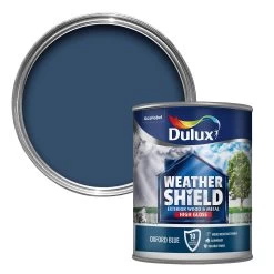 Dulux Weathershield Oxford Blue Gloss Exterior Metal & Wood Paint, 750ml