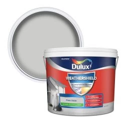Dulux Weathershield Pale Slate Smooth Matt Masonry Paint, 10L