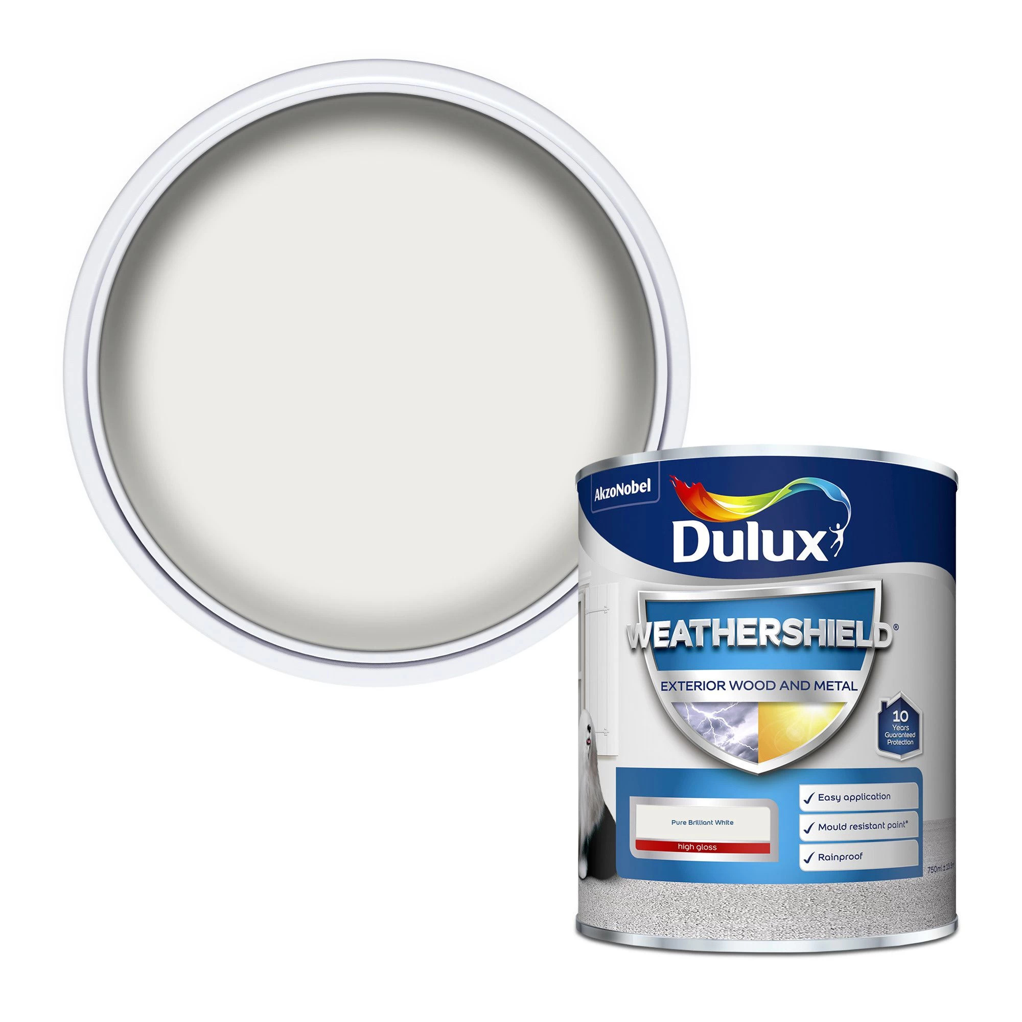 Dulux Weathershield Pure brilliant white Gloss Exterior Metal & wood paint, 750ml Dulux Weathershield Pure Brilliant White Gloss Exterior Metal & Wood Paint, 750ml -Trade Point Sale Shop dulux weathershield pure brilliant white gloss exterior metal wood paint 750ml5010212431115 02c bq