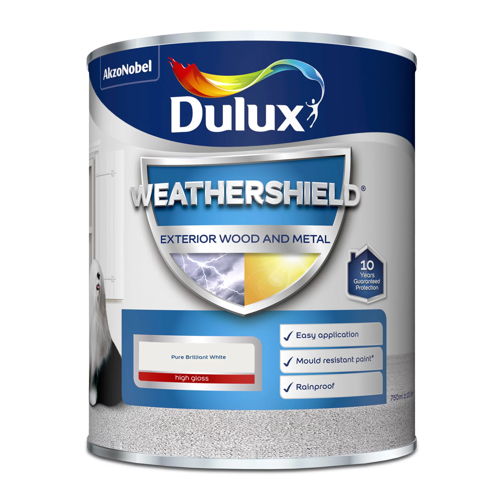 Dulux Weathershield Pure brilliant white Gloss Exterior Metal & wood paint, 750ml Dulux Weathershield Pure Brilliant White Gloss Exterior Metal & Wood Paint, 750ml -Trade Point Sale Shop dulux weathershield pure brilliant white gloss exterior metal wood paint 750ml5010212431115 08c bq