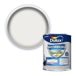 Dulux Weathershield Pure Brilliant White Satinwood Exterior Metal & Wood Paint, 750ml