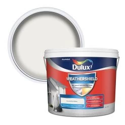 Dulux Weathershield Pure Brilliant White Textured Matt Masonry Paint, 10L