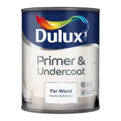 Dulux Wood White Wood Primer & Undercoat, 750ml -Trade Point Sale Shop dulux wood white wood primer undercoat 750ml5010212444474 08c bq 1