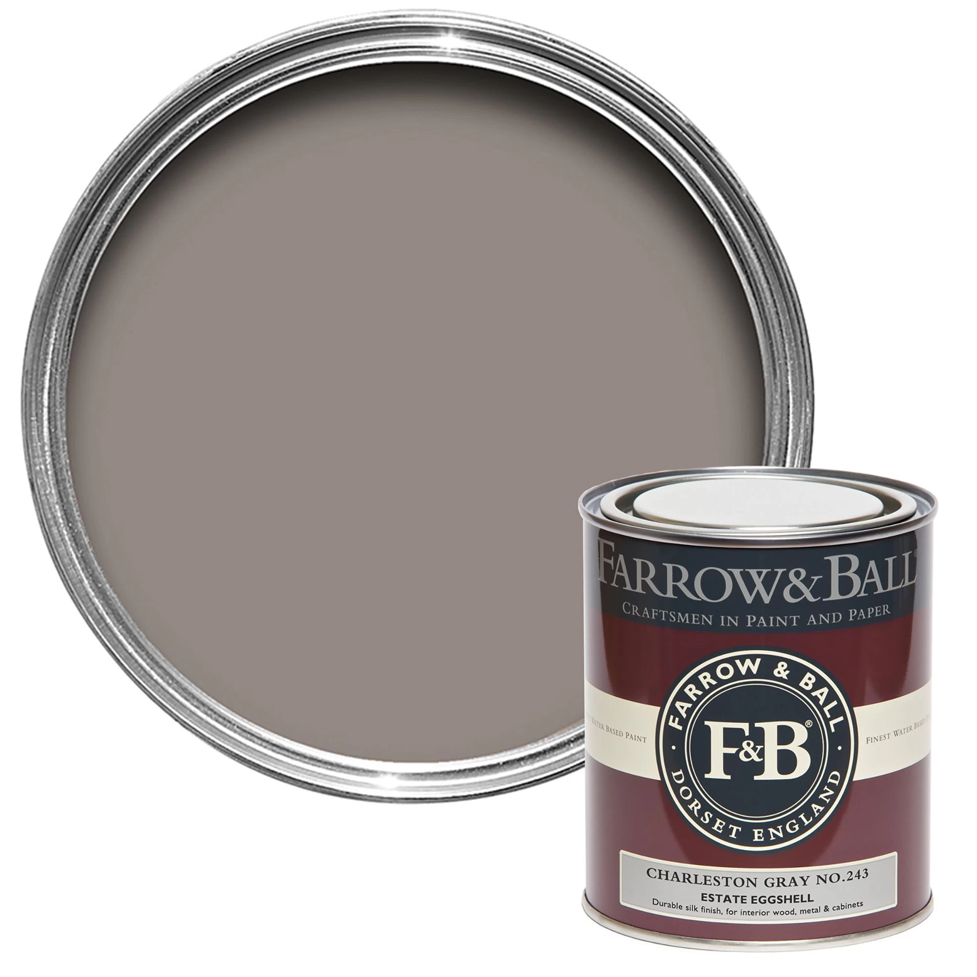 Farrow & Ball Estate Charleston Gray No.243 Eggshell Paint, 750ml Farrow & Ball Estate Charleston Gray No.243 Eggshell Paint, 750ml -Trade Point Sale Shop farrow ball estate charleston gray no 243 eggshell paint 750ml5029496754377 02c bq