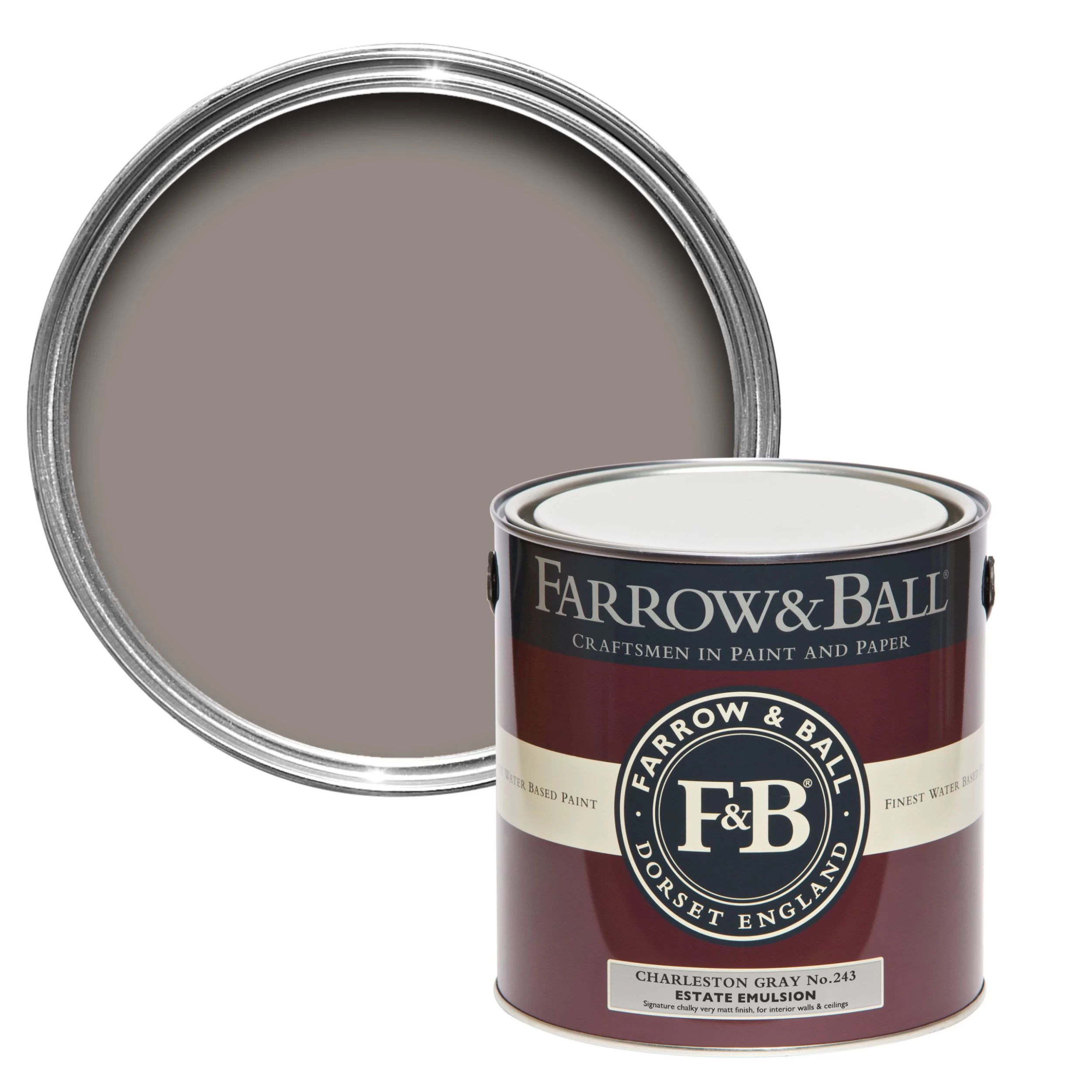 Farrow & Ball Estate Charleston gray No.243 Matt Emulsion paint, 2.5L Farrow & Ball Estate Charleston Gray No.243 Matt Emulsion Paint, 2.5L -Trade Point Sale Shop farrow ball estate charleston gray no 243 matt emulsion paint 2 5l5029496884326 02c bq scaled