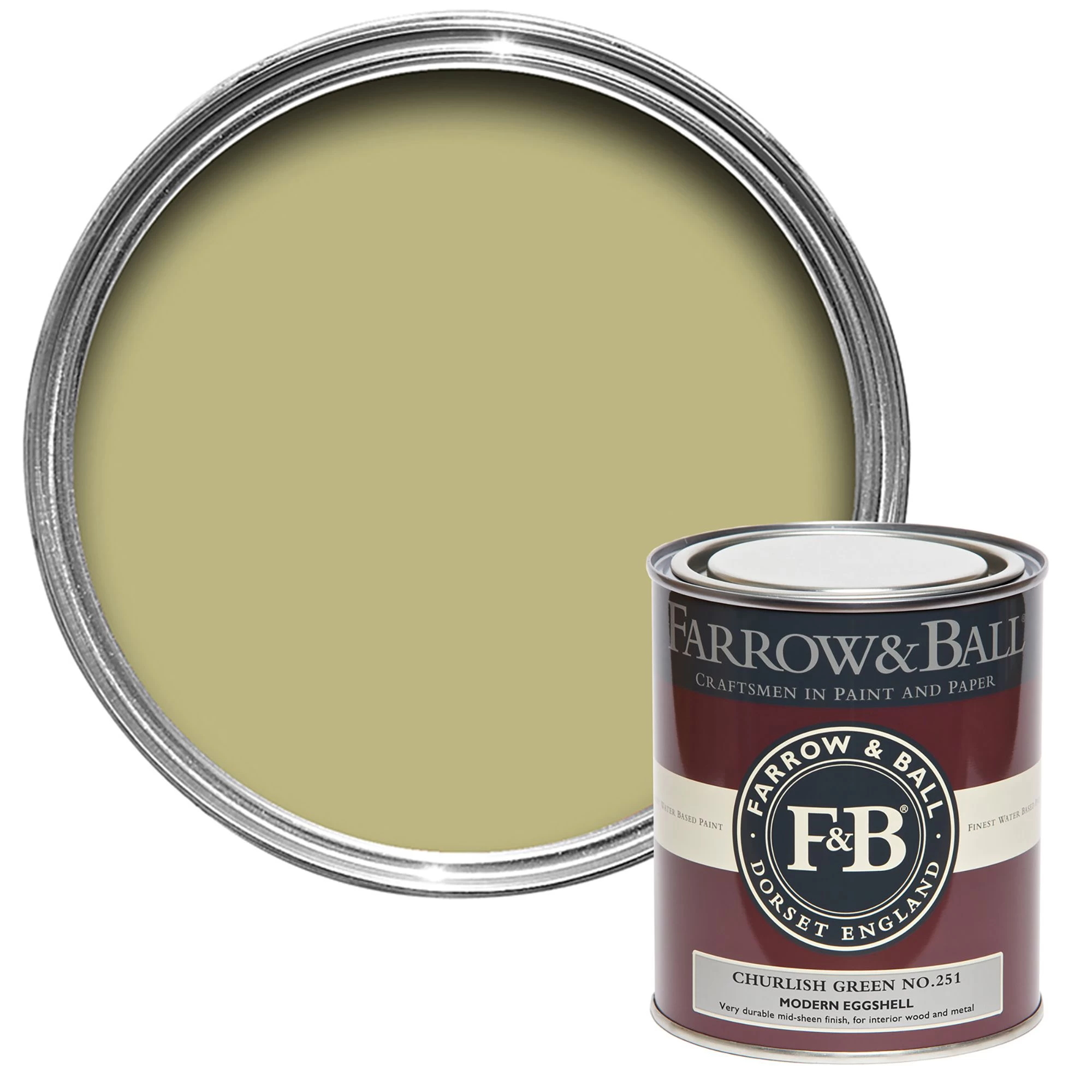 Farrow & Ball Modern Churlish Green No.251 Eggshell Paint, 750ml Farrow & Ball Modern Churlish Green No.251 Eggshell Paint, 750ml -Trade Point Sale Shop farrow ball modern churlish green no 251 eggshell paint 750ml5051836277512 02c bq
