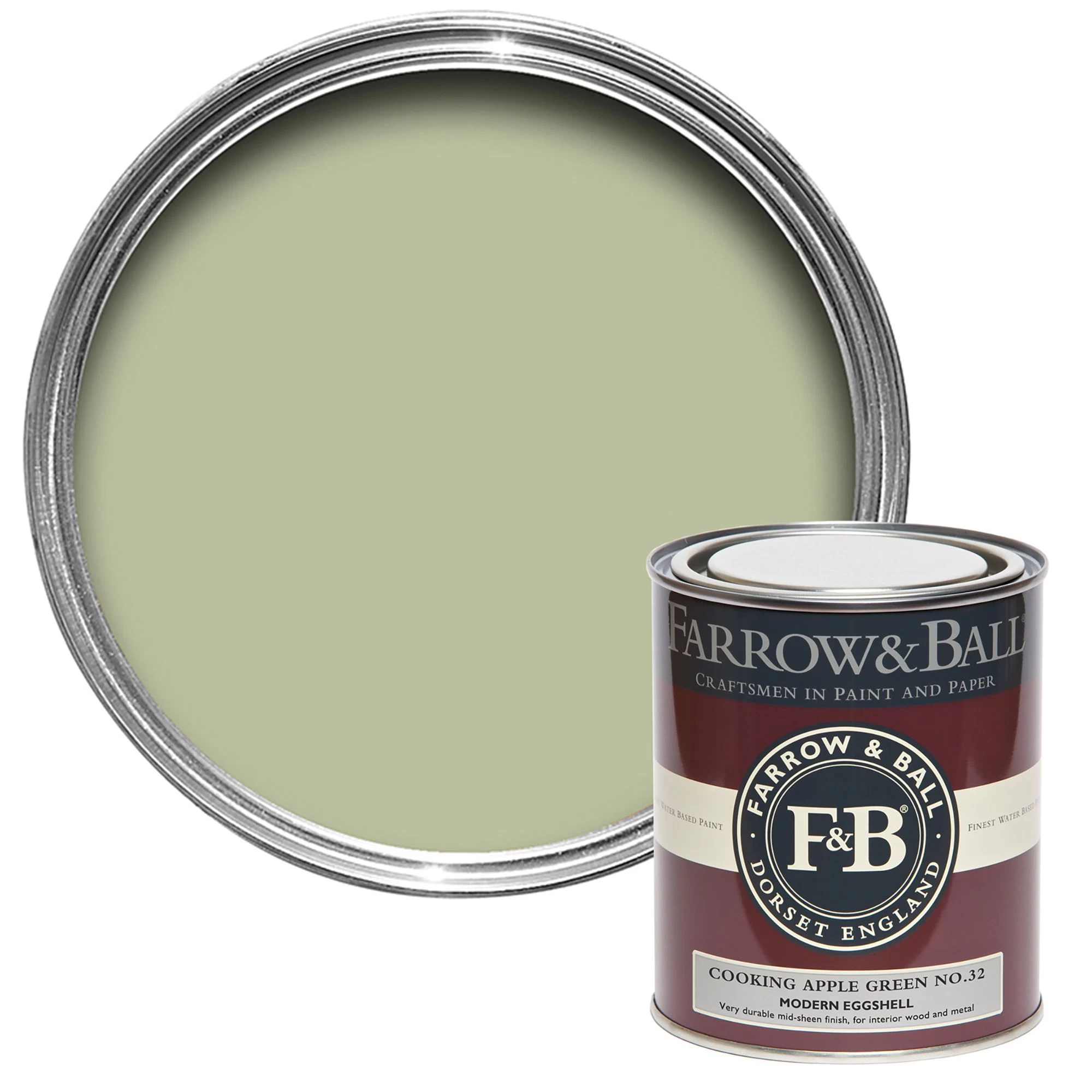Farrow & Ball Modern Cooking Apple Green No.32 Eggshell Paint, 750ml Farrow & Ball Modern Cooking Apple Green No.32 Eggshell Paint, 750ml -Trade Point Sale Shop farrow ball modern cooking apple green no 32 eggshell paint 750ml5051836297329 02c bq