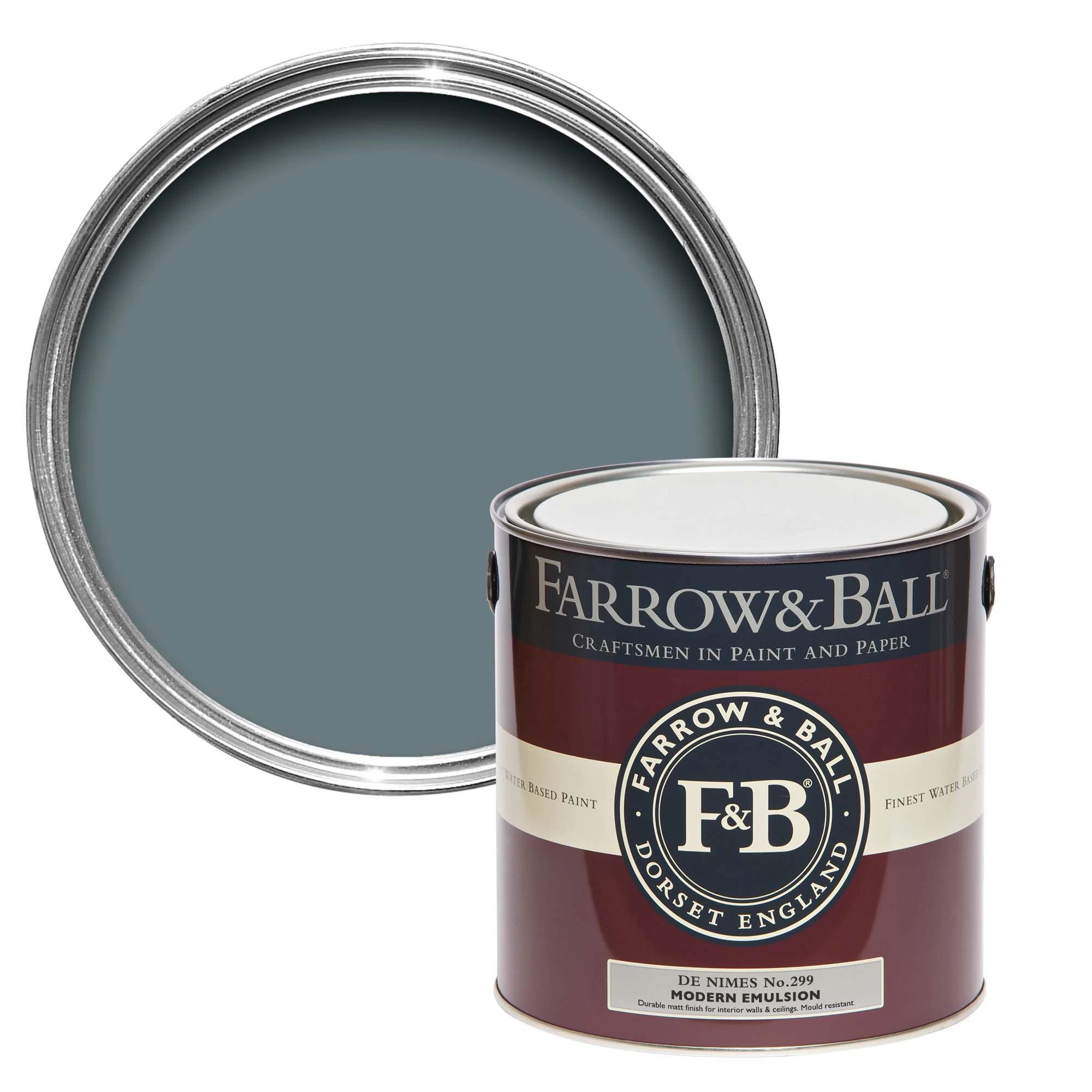 Farrow & Ball Modern De Nimes No.299 Matt Emulsion paint, 2.5L Farrow & Ball Modern De Nimes No.299 Matt Emulsion Paint, 2.5L -Trade Point Sale Shop farrow ball modern de nimes no 299 matt emulsion paint 2 5l5029496299922 02c bq