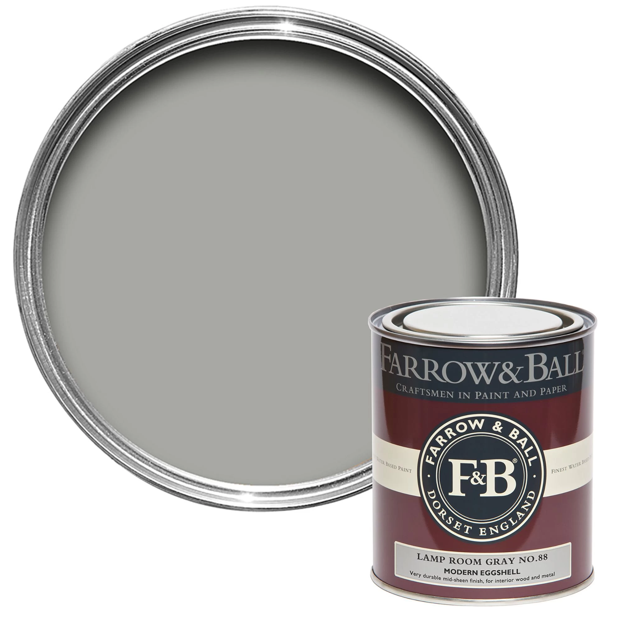 Farrow & Ball Modern Lamp Room Gray No.88 Eggshell Paint, 750ml Farrow & Ball Modern Lamp Room Gray No.88 Eggshell Paint, 750ml -Trade Point Sale Shop farrow ball modern lamp room gray no 88 eggshell paint 750ml5051836297886 02c bq