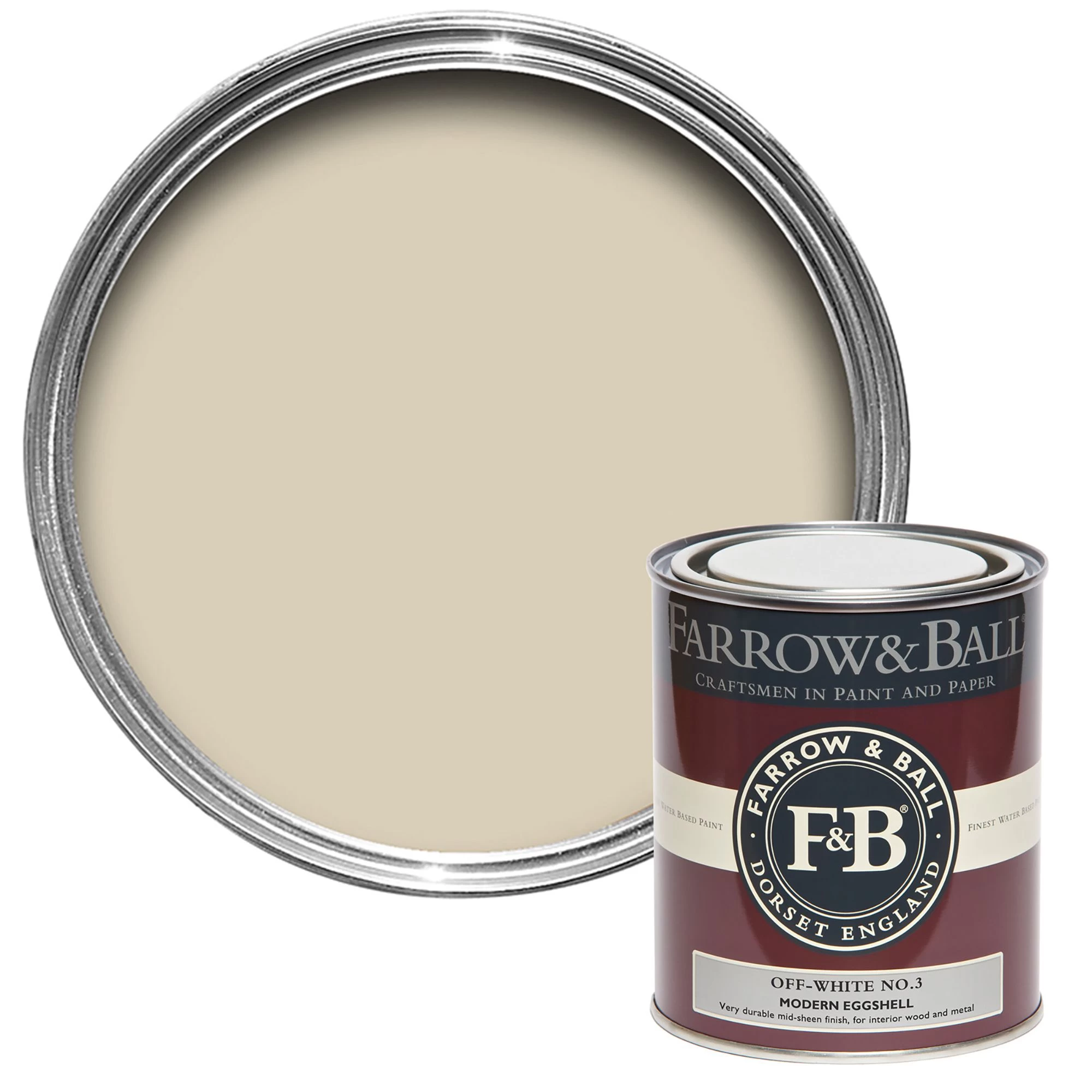Farrow & Ball Modern Off White No.3 Eggshell Paint, 750ml Farrow & Ball Modern Off White No.3 Eggshell Paint, 750ml -Trade Point Sale Shop farrow ball modern off white no 3 eggshell paint 750ml5051836297039 02c bq