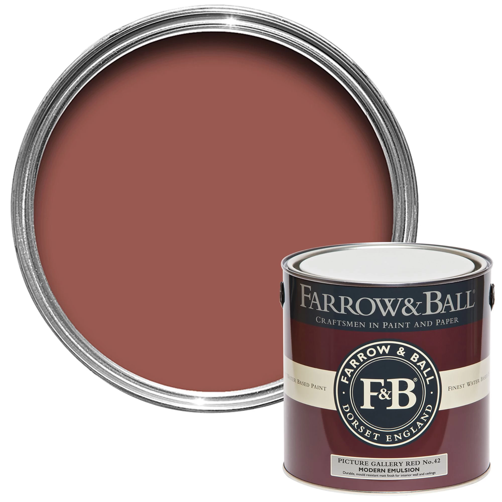 Farrow & Ball Modern Picture Gallery Red No.42 Matt Emulsion paint, 2.5L Farrow & Ball Modern Picture Gallery Red No.42 Matt Emulsion Paint, 2.5L -Trade Point Sale Shop farrow ball modern picture gallery red no 42 matt emulsion paint 2 5l5029496274226 02c bq