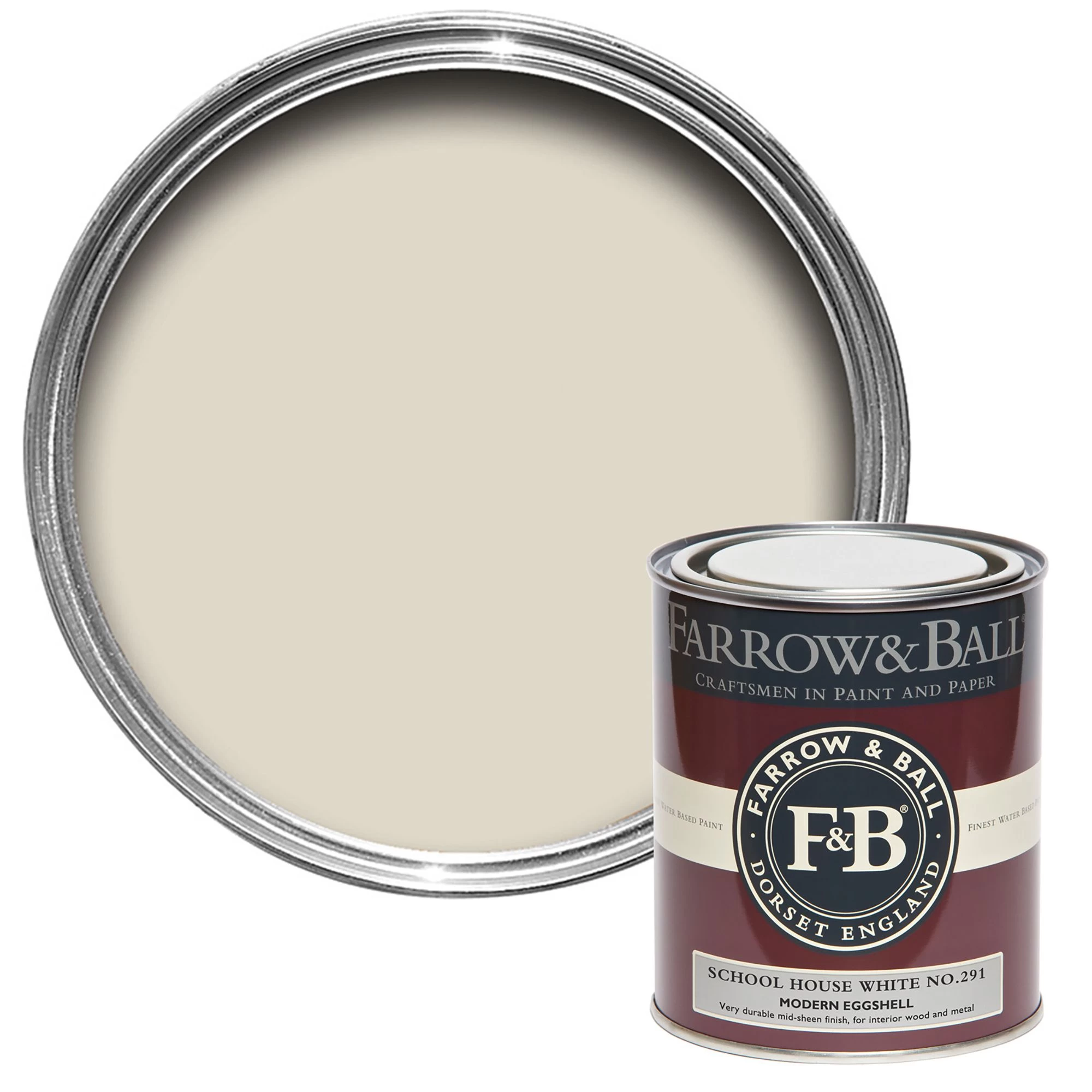 Farrow & Ball Modern School House White No.291 Eggshell Paint, 750ml Farrow & Ball Modern School House White No.291 Eggshell Paint, 750ml -Trade Point Sale Shop farrow ball modern school house white no 291 eggshell paint 750ml5051836277918 02c bq