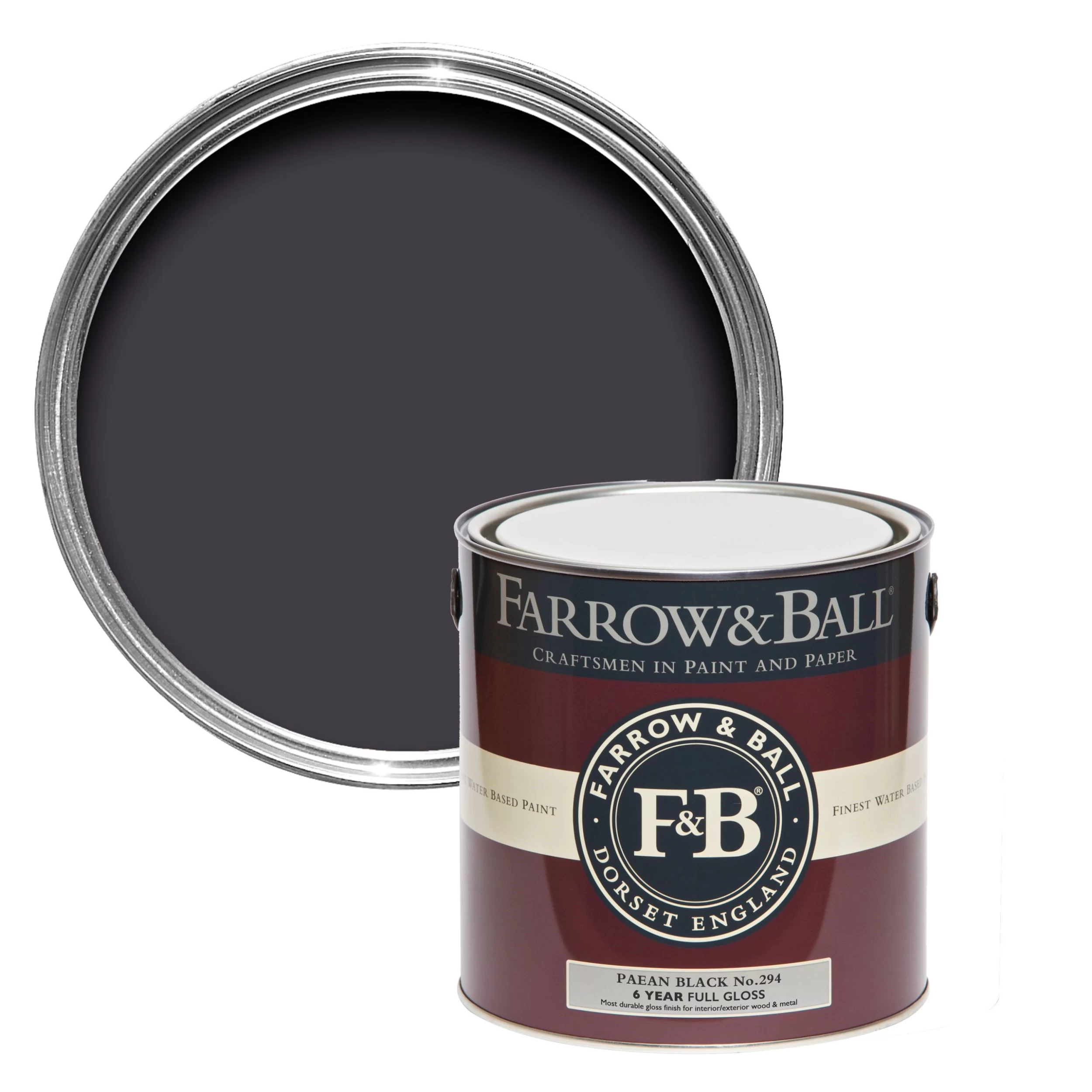 Farrow & Ball Paean black No.294 Gloss Metal & wood paint, 2.5L Farrow & Ball Paean Black No.294 Gloss Metal & Wood Paint, 2.5L -Trade Point Sale Shop farrow ball paean black no 294 gloss metal wood paint 2 5l5051836052942 02c bq scaled