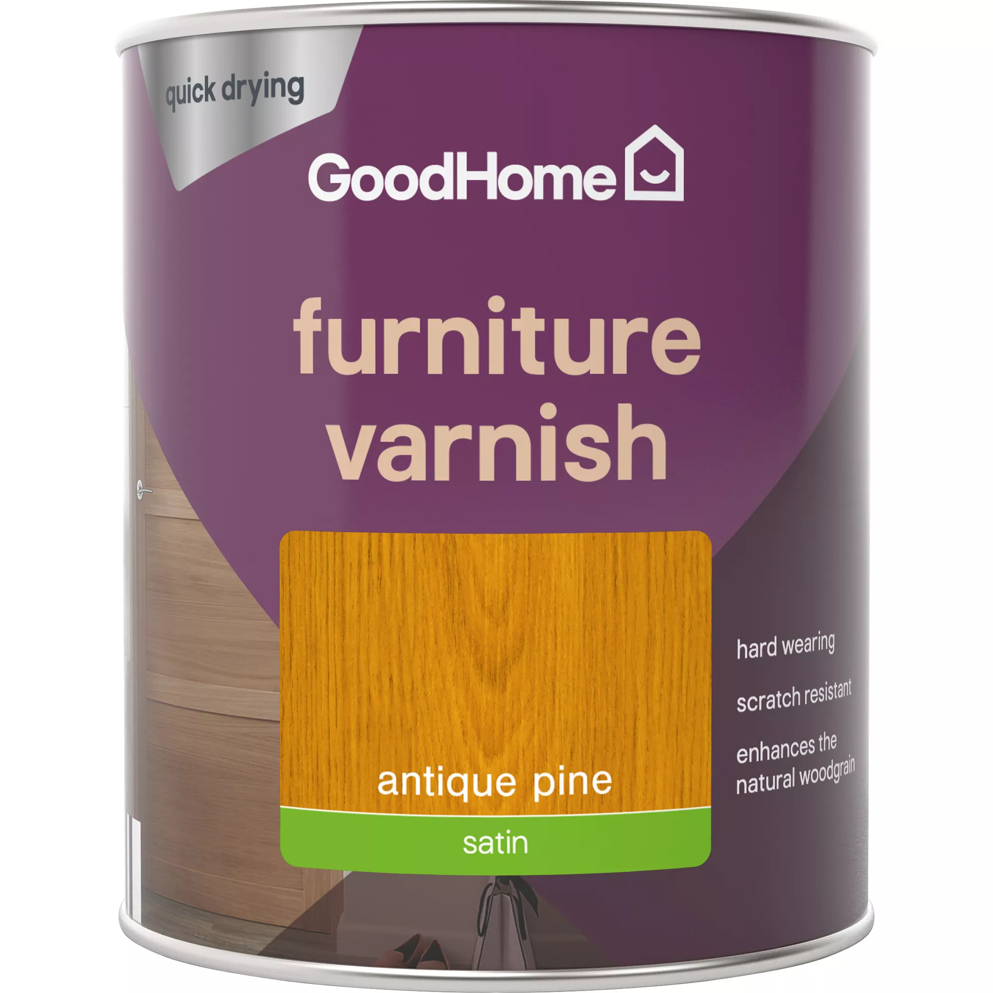 GoodHome Antique Pine Satin Multi-surface Furniture Wood varnish, 750ml GoodHome Antique Pine Satin Multi-surface Furniture Wood Varnish, 750ml -Trade Point Sale Shop goodhome antique pine satin multi surface furniture wood varnish 750ml5059340486857 02c