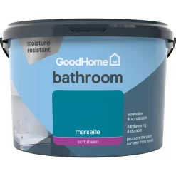 GoodHome Bathroom Marseille Soft Sheen Emulsion Paint, 2.5L -Trade Point Sale Shop goodhome bathroom marseille soft sheen emulsion paint 2 5l3663602592297 02c