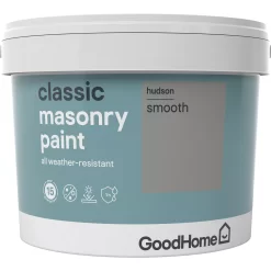 GoodHome Classic Hudson Smooth Matt Masonry Paint, 10L -Trade Point Sale Shop goodhome classic hudson smooth matt masonry paint 10l3663602521839 08c bq