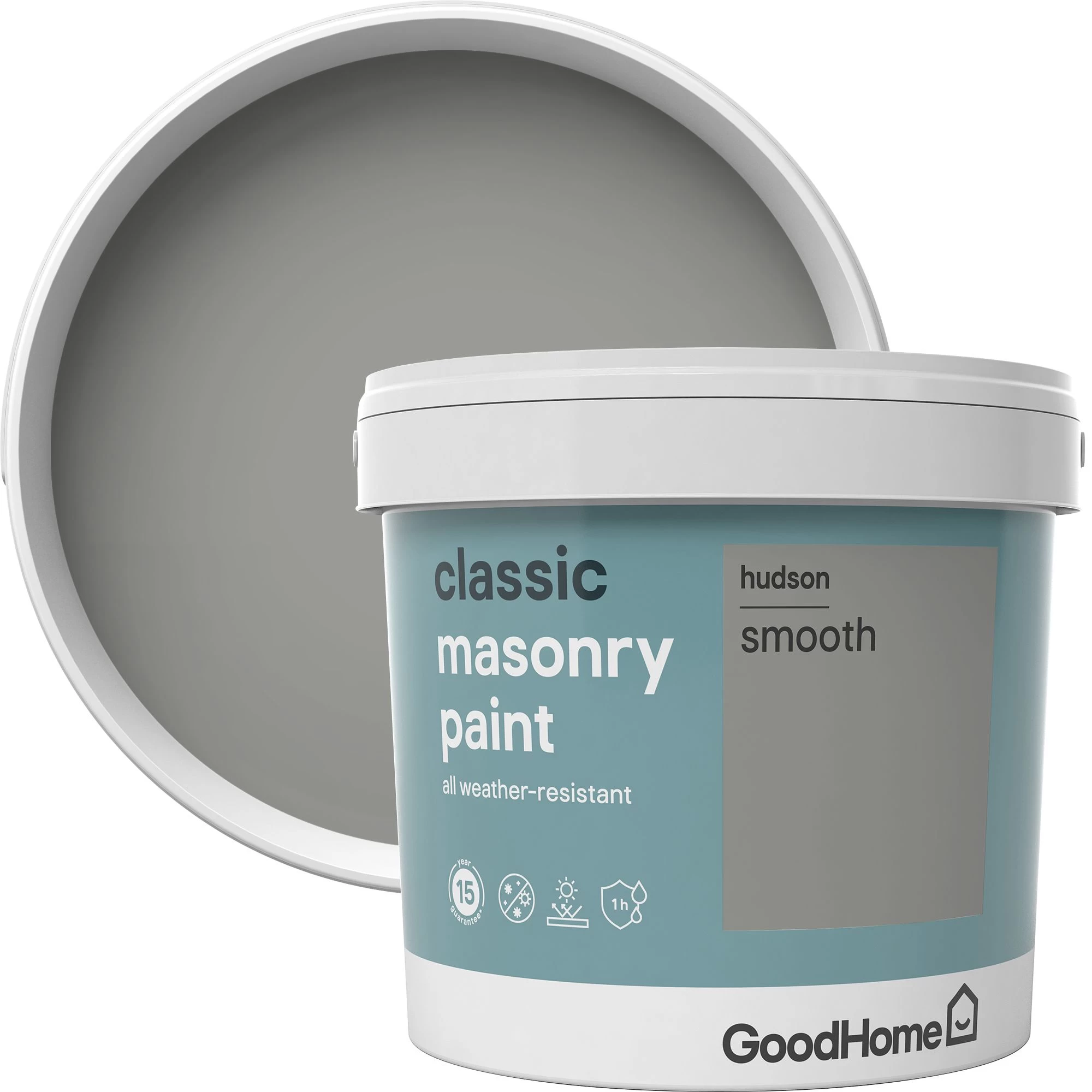 GoodHome Classic Hudson Smooth Matt Masonry paint, 5L GoodHome Classic Hudson Smooth Matt Masonry Paint, 5L -Trade Point Sale Shop goodhome classic hudson smooth matt masonry paint 5l3663602521020 37c